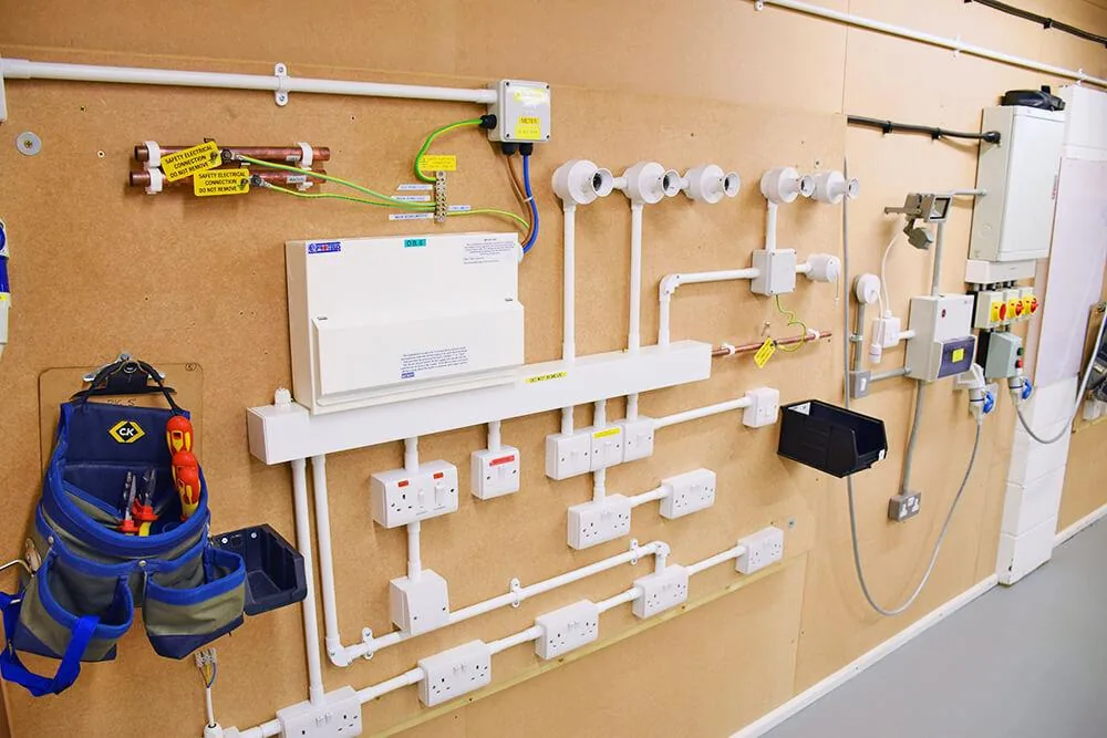 Electrical training board used for practical learning
