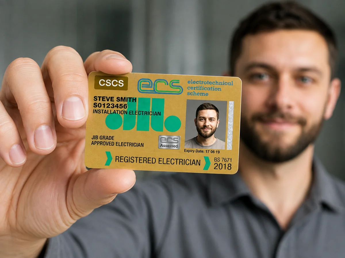 ECS Gold Card for a registered electrician